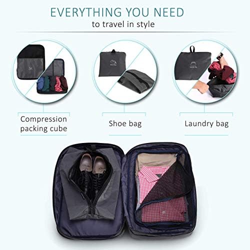 Sterkmann New Bundle for Expandable Carry on Backpack for Men with Packing Cube, Shoe Pouch, Laundry Bag and Toiletry Bag - Image 3